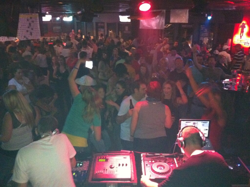 Image of a night club that II Tone Def, Atlanta DJs, are playing